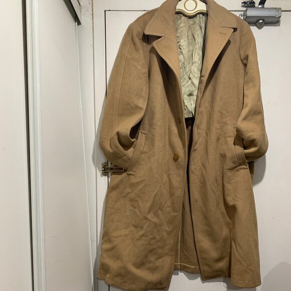 THE UNITED WOOLEN COMPANY VINTAGE TRENCH COATS SIZE L/XL - Picture 5 of 15